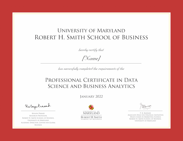 Professional Certificate Program in Data Science and Business Analytics 