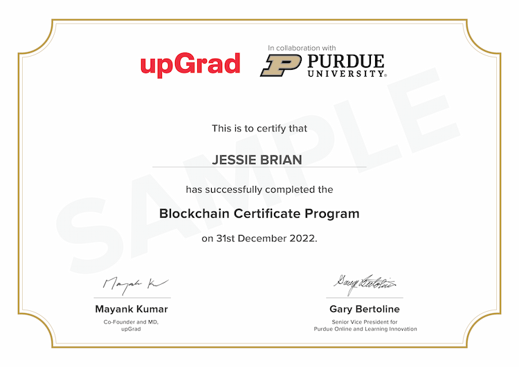 Blockchain Certificate Program