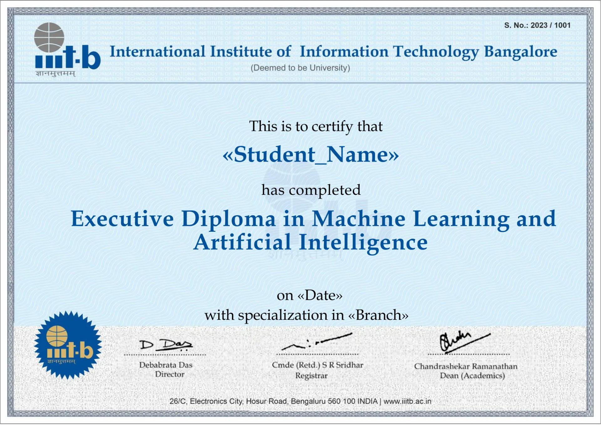 Kurukshetra University Sample Certificate