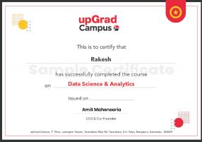 Certificate Program in Data Science & Analytics