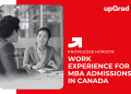 Work Experience for MBA Admissions in Canada
