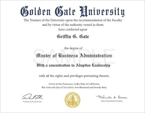 Bằng Thạc sĩ Quản trị Kinh doanh ĐH Golden Gate